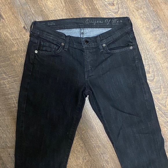 COH CITIZENS OF HUMANITY AVA #142 STRETCH LOW-WAIST STRAIGHT LEG BLACK WASHED - Picture 8 of 15